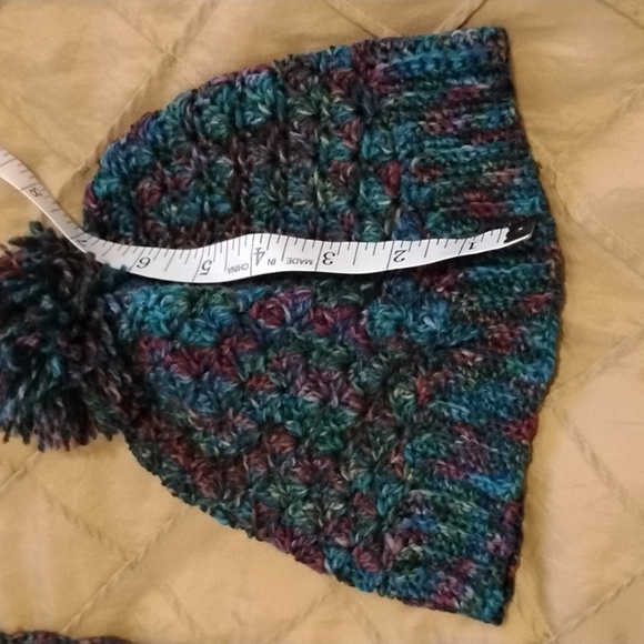 Handmade Crochet Multi Color Wool Hat And Scarf Set Women\'s Size Small main image 12